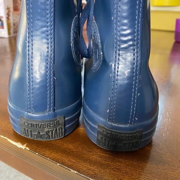 Navy Blue Rubber Converse ! - Picture 3 of 5